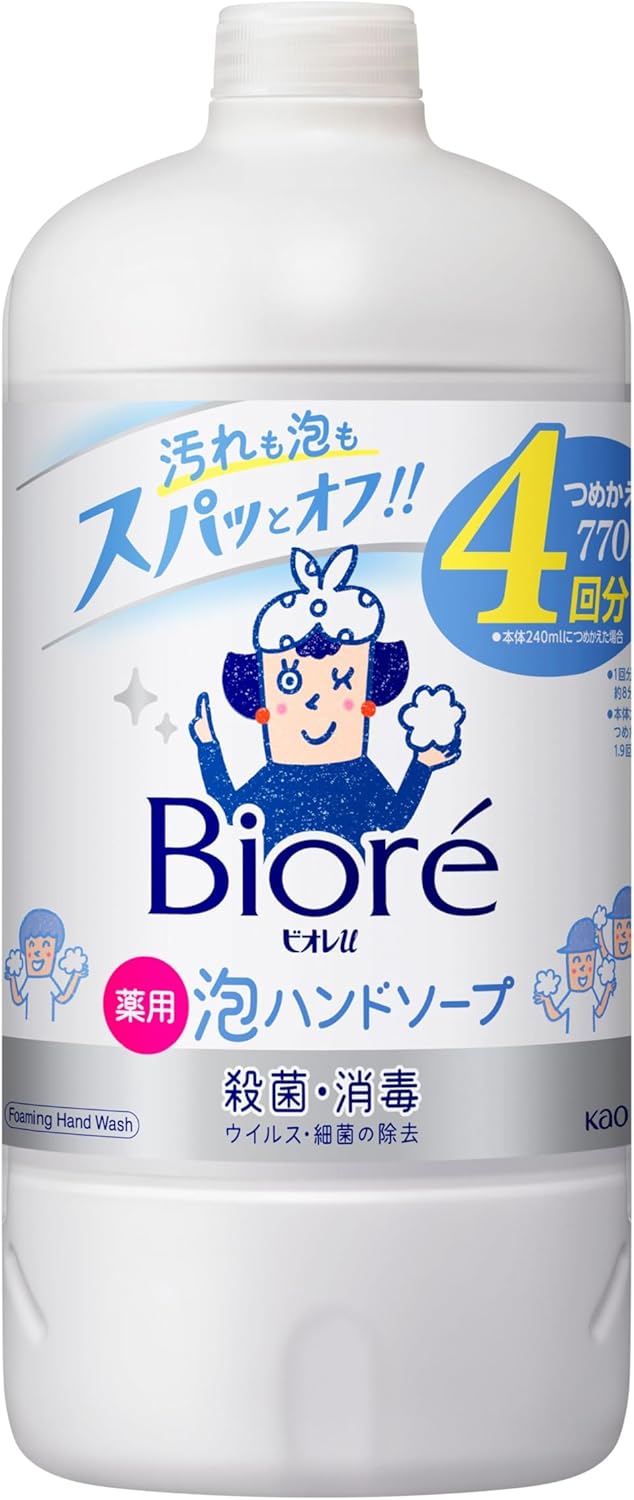 Bioreu Foam Hand Soap, Fruit Scent, Refill 27.3 fl oz (770 ml) x 20.3 fl oz (770 ml) Foam